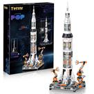 Conjunto de blocos de construção: foguete espacial YESHIN, modelo 1571 peças Conjunto de blocos de construção: foguete espacial YESHIN, modelo 1571 peças