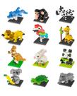Conjunto de blocos de construção FUN LITTLE TOYS Mini Animals, pacote com 12 crianças