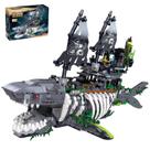 Conjunto de blocos de construção HJPLPXH Mechanical Shark Ship Ghost Sea