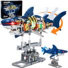 Conjunto de blocos de construção Jorumo Shark com iluminação 666 unidades por mais de 6 anos