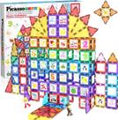 Conjunto de blocos de construção magnéticos PicassoTiles 121 unidades com carro e caminhão