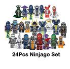 Conjunto de blocos de construção Ninjago Mini Figures Kai Jay x24