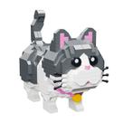 Conjunto de blocos de construção Pet Cute Grey Cat 673 unidades para meninos e meninas Conjunto de blocos de construção Pet Cute Grey Cat 673 unidades para meninos e meninas