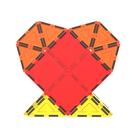 Conjunto de blocos de construção PicassoTiles PTE09 com 4 quadrados grandes