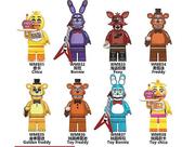 Conjunto de blocos de construção WM Midnight Teddy Bear Series 8 unidades