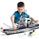 Conjunto de blocos de construção WW2 Military Battleship Cruiser Toy 910 unidades