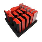 Conjunto de Blocos de Lixa Manual VOLSIVE 16 pcs Espuma Vermelha 9,6 cm