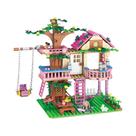 Conjunto De Blocos De Montar Castelo Infantil Casa Na Árvore Modelo De Vila De Verão Com Jardim Para