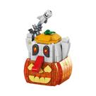 Conjunto De Blocos De Montar De Halloween: Casa Fantasma, Abóbora E Trem - Brinquedo MOC Para