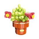 Conjunto De Blocos De Montar DIY Para Meninas: Buquê De Flores Eternas E Plantas Suculentas Em Vaso