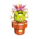Conjunto De Blocos De Montar DIY Para Meninas: Buquê De Flores Eternas E Plantas Suculentas Em Vaso