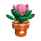 Conjunto De Blocos De Montar DIY Para Meninas: Buquê De Flores Eternas E Plantas Suculentas Em Vaso
