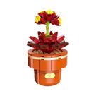Conjunto De Blocos De Montar DIY Para Meninas: Buquê De Flores Eternas E Plantas Suculentas Em Vaso