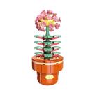 Conjunto De Blocos De Montar DIY Para Meninas: Buquê De Flores Eternas E Plantas Suculentas Em Vaso