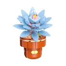 Conjunto De Blocos De Montar DIY Para Meninas: Buquê De Flores Eternas E Plantas Suculentas Em Vaso