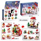 Conjunto De Blocos De Montar HUIQIBAO 6 Em 1: Casa De Neve, Árvore De Natal, Papai Noel E Rena -