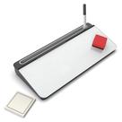 Conjunto de blocos de notas de mesa Audio-Visual Direct White Glass com acessórios Conjunto de blocos de notas de mesa Audio-Visual Direct White Glass com acessórios