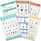 Conjunto de blocos de notas para crianças Tiny Expressions, pacote com 6, 40 páginas cada
