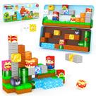 Conjunto de Blocos Magnéticos Mini Minecftoy para Viagem Infantil 40 peças