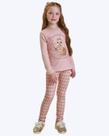 Conjunto de Blusa Alongada em Cotton e Calça Legging em Fly Tech Infantil Feminina Infanti 89743