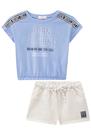 Conjunto de Blusa Boxy e Shorts Infanti 53414