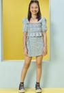 Conjunto de Blusa Cropped e Shorts em Jeans Liz com Elastano Vic&Vicky