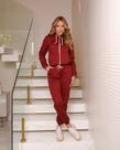 Conjunto de Blusa de frio Blusa Com Zíper e capuz Calça de moletom Com Punho Conjunto de Blusa de frio Blusa Com Zíper e capuz Calça de moletom Com Punho