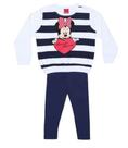Conjunto de Blusa de Moletom e Legging da Minnie - Branco e Azul Marinho -Cativa Disney