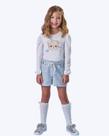 Conjunto de Blusa em Malha Comfy e Shorts em Malha Tweed Colorida Infantil Feminino Infanti 92607