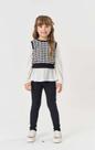 Conjunto de Blusa em Malha Wave Colete em Tweed e Calça Legging em Molecotton Kukiê Infantil Menina