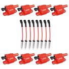 Conjunto de bobinas de ignição e fios de vela de ignição Cadillac Chevy GMC Conjunto de bobinas de ignição e fios de vela de ignição Cadillac Chevy GMC