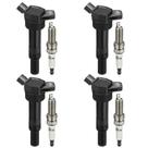 Conjunto de bobinas de ignição e velas de ignição Iridium para Hyundai Kia Conjunto de bobinas de ignição e velas de ignição Iridium para Hyundai Kia
