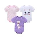 Conjunto De Bodies Unissex Para Bebês 3 Peças 6 Peças 100% Algodão Manga Curta Roupas De Verão Para Conjunto De Bodies Unissex Para Bebês 3 Peças 6 Peças 100% Algodão Manga Curta Roupas De Verão Para