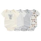 Conjunto De Bodysuit De Verão Para Bebê Menino E Menina, 4 Peças, 100% Algodão, Macacões Para