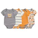 Conjunto De Bodysuit De Verão Para Bebê Menino E Menina, 4 Peças, 100% Algodão, Macacões Para