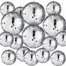 Conjunto de bolas de discoteca Libima Large Silver Hanging Mirror Ball x12