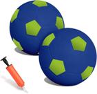 Conjunto de bolas de futebol macias para crianças com bomba de ar para crianças pequenas (2x)