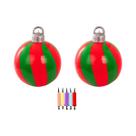 Conjunto De Bolas De Natal Infláveis 3 Peças Com Bomba, PVC Impermeável, Vermelho, Verde, Boneco De