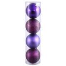 Conjunto de Bolas Decorativas Vickerman 24 cm Ciruela con 4 Acabados