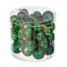 Conjunto de bolas ornamentadas, verde Vickerman, acabamento brilhante e fosco