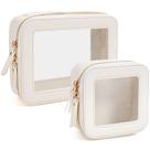 Conjunto de bolsa de maquiagem FFPaw Travel Clear com zíper à prova d'água