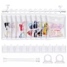 Conjunto de bolsas de armazenamento de roupas de boneca, 10 em PVC transparente para bonecas de 15 a 17 polegadas
