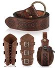Conjunto de bolsas de cinto Viking Medieval LEIFIDE e acessórios