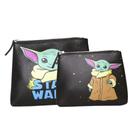 Conjunto de bolsas de cosméticos Disney Star Wars Mandalorian Grogu Faux Leather