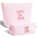 Conjunto de bolsas de cosméticos que combinam itens essenciais de quarto para meninas, rosa