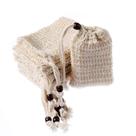 Conjunto de bolsas de esponja esfoliante de banho WOIWO, algodão natural e linho