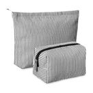 Conjunto de bolsas de maquiagem Huhumy Cute Cosmetic Pouch para mulheres (preta)
