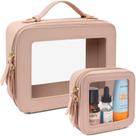 Conjunto de bolsas de maquiagem LETGO Clear, bolsa de higiene aprovada pela TSA