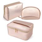 Conjunto de bolsas de maquiagem MAANGE Portable Travel Waterproof Rose Gold