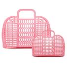 Conjunto de Bolsas Jelly BABANA Mamá e Hija Pequeña y Grande Rosa Conjunto de Bolsas Jelly BABANA Mamá e Hija Pequeña y Grande Rosa